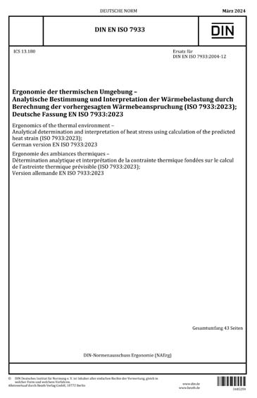 DIN EN ISO 7933 2024 DE Ergonomie Der Thermischen Umgebung 