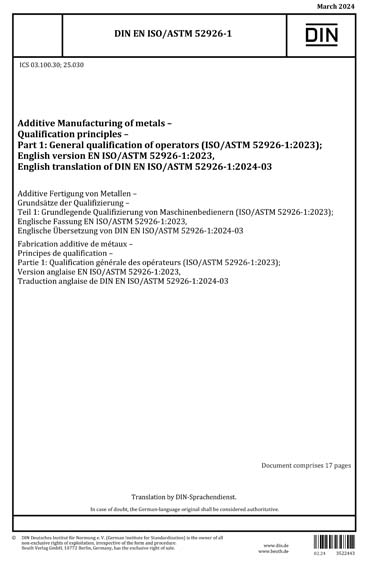 Standards PDF Cover Page