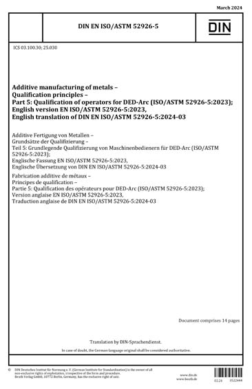 Standards PDF Cover Page