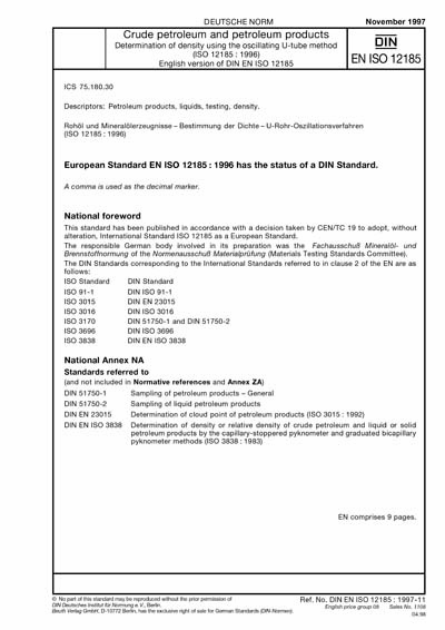 Standards PDF Cover Page