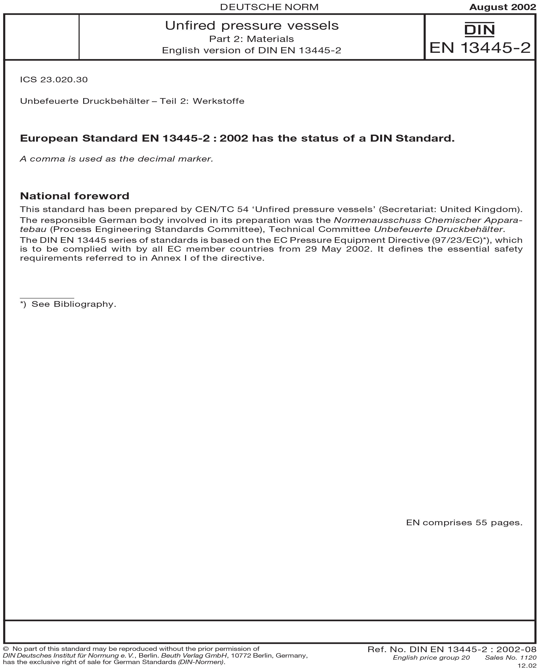 Standards PDF Cover Page