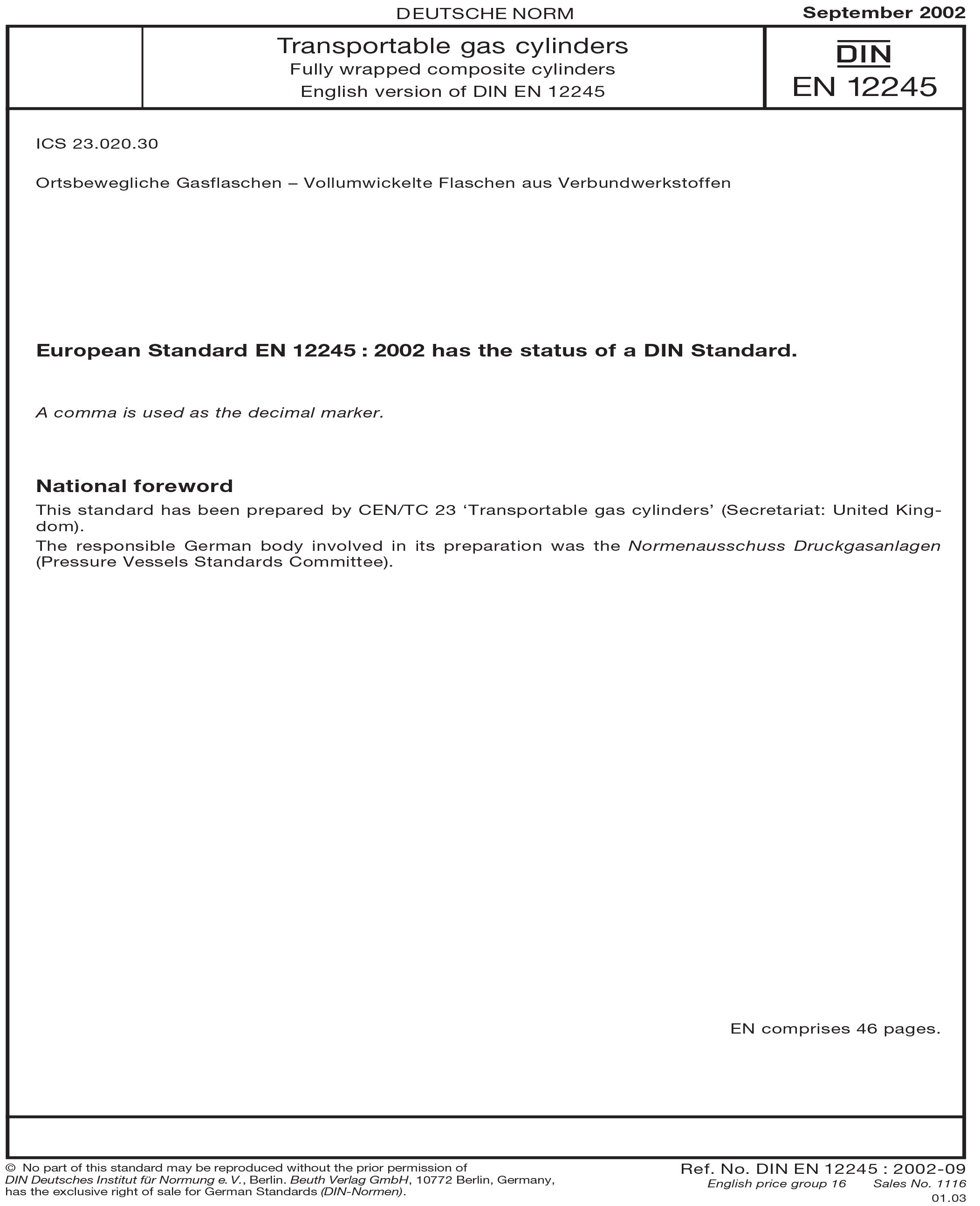 Standards PDF Cover Page