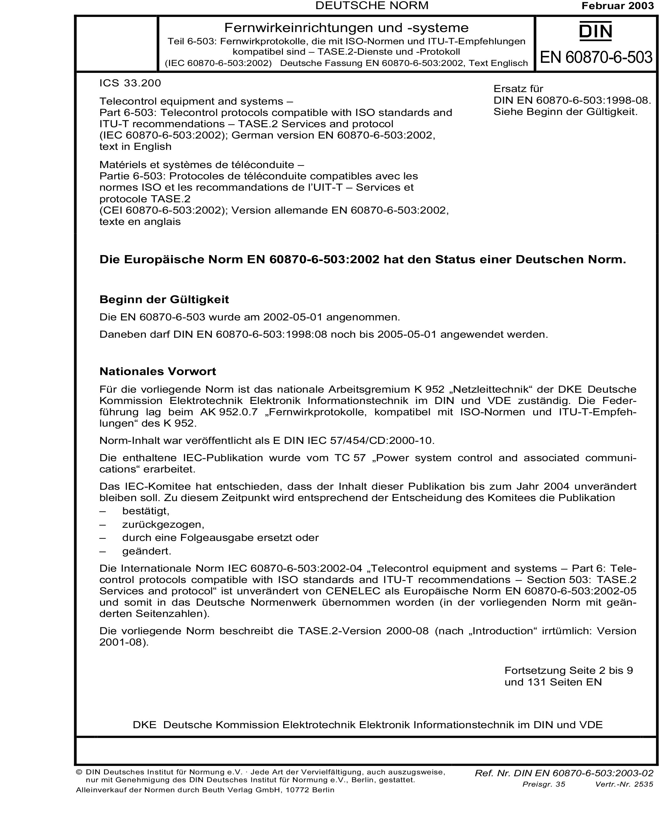 Standards PDF Cover Page