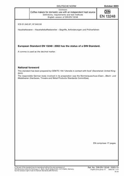 Standards PDF Cover Page