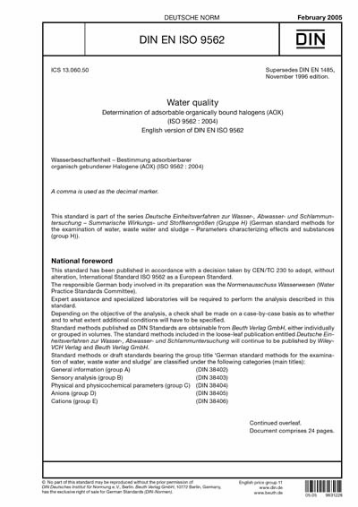 Standards PDF Cover Page