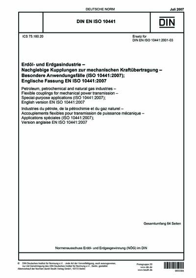 Iso 4441 DIN EN ISO 10441:2007 - Petroleum, petrochemical and natural gas ...