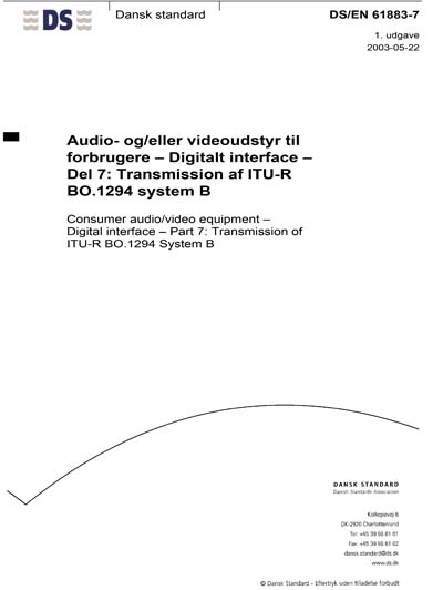 DS EN 61883 7 2003 Consumer Audio video Equipment Digital Interface 