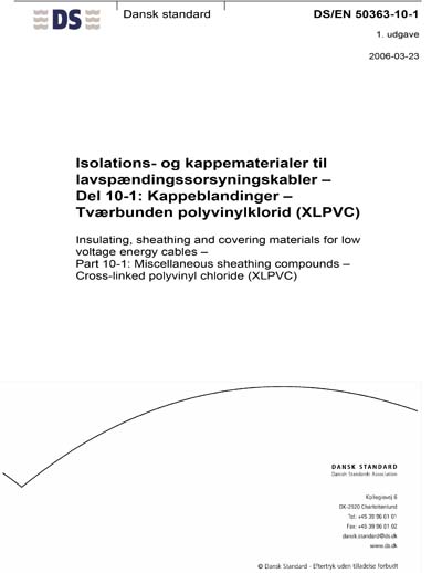 DS/EN 50363-10-1:2006 - Insulating, sheathing and covering materials ...