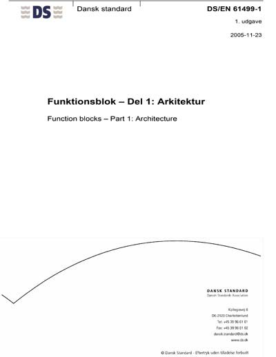 DS/EN 61499-1:2005 - Function blocks - Part 1: Architecture