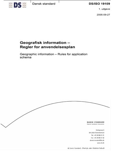 DS/ISO 19109:2005 - Geographic information - Rules for application schema