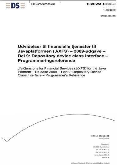 Standards PDF Cover Page