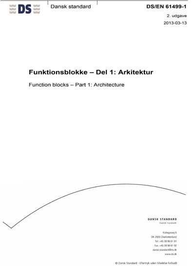 DS/EN 61499-1:2013 - Function blocks - Part 1: Architecture