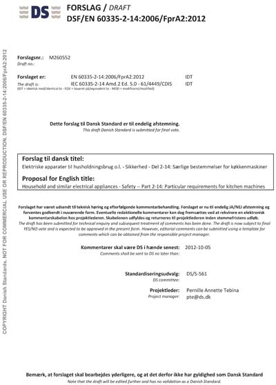 Standards PDF Cover Page