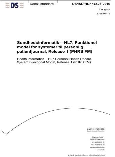 DS/ISO/HL7 16527:2016 - Health informatics - HL7 Personal Health Record ...