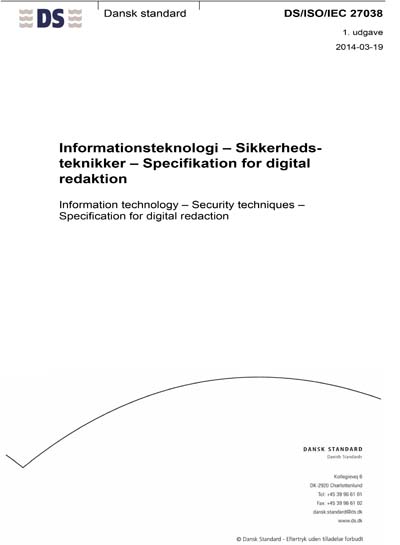 Standards PDF Cover Page