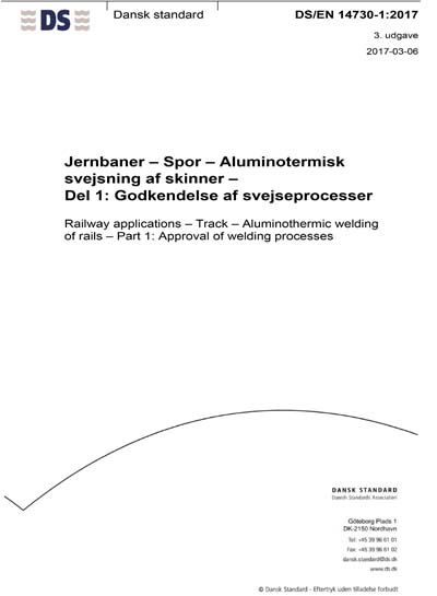 DS EN 14730 1 2017 Railway Applications Track Aluminothermic ds-en-14730-1-2017-railway-applications-track-aluminothermic