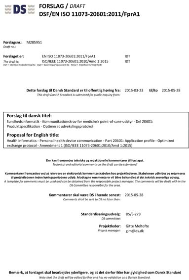 Standards PDF Cover Page