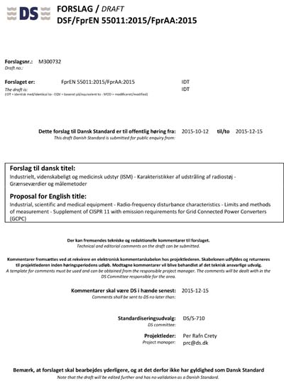 Standards PDF Cover Page