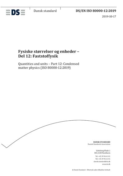 Standards PDF Cover Page