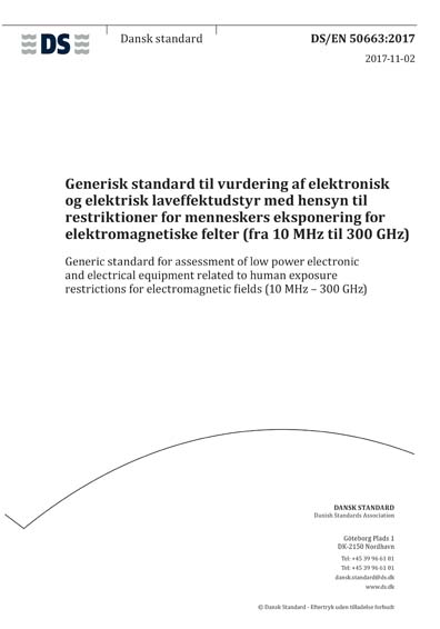 DS/EN 50663:2017 - Generic standard for assessment of low power ...