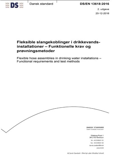 DS/EN 13618:2016 - Flexible hose assemblies in drinking water ...