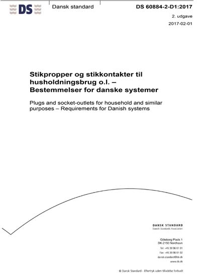Ds 604 2 D1 17 Plugs And Socket Outlets For Household And Similar Purposes Requirements For Danish Systems