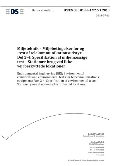 Standards PDF Cover Page