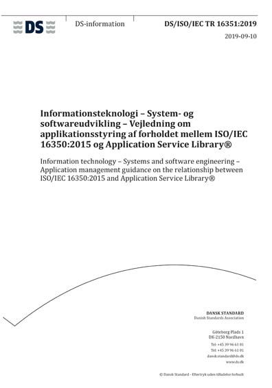 Form 16351 Example DS/ISO/IEC TR 16351:2019 - Information technology - Systems and ...