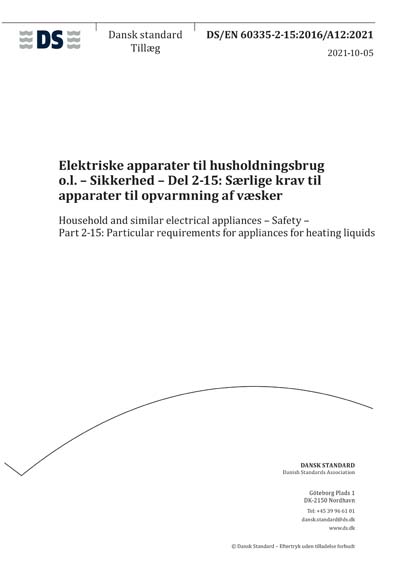 Standards PDF Cover Page