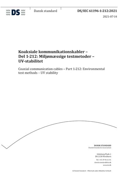 DS/IEC 61196-1-212:2021 - Coaxial communication cables - Part 1-212 ...