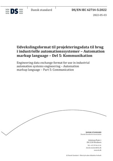 Standards PDF Cover Page