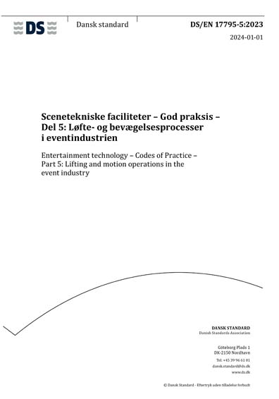 DS/EN 17795-5:2023 - Entertainment technology - Codes of Practice ...