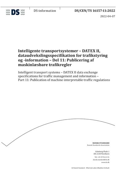 DS/CEN/TS 16157-11:2022 - Intelligent transport systems - DATEX II data ...