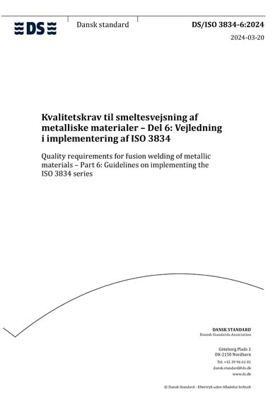 Iso 3834 Checklist.pdf DS/ISO 3834-6:2024 - Quality requirements for fusion welding of ...