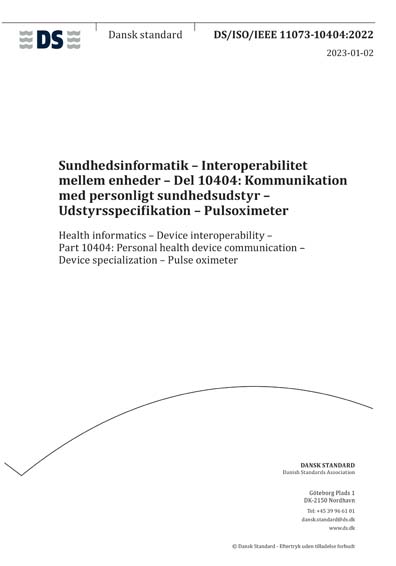 Standards PDF Cover Page