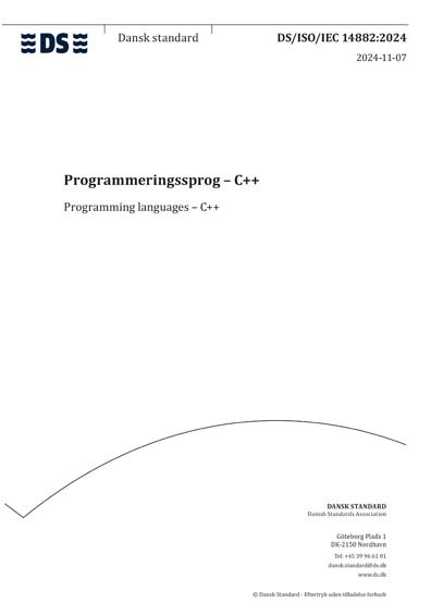 DS/ISO/IEC 14882:2024 - Programming languages - C++