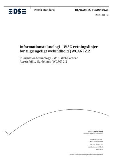 DS/ISO/IEC 40500:2025 - Information technology - W3C Web Content ...