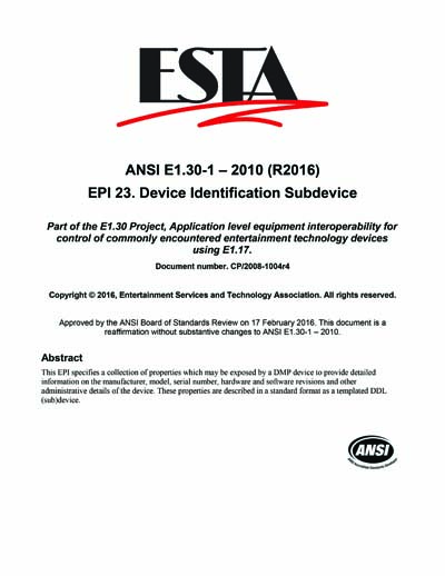 Standards PDF Cover Page