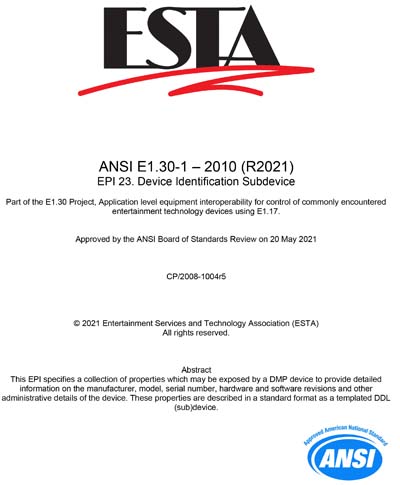 Standards PDF Cover Page