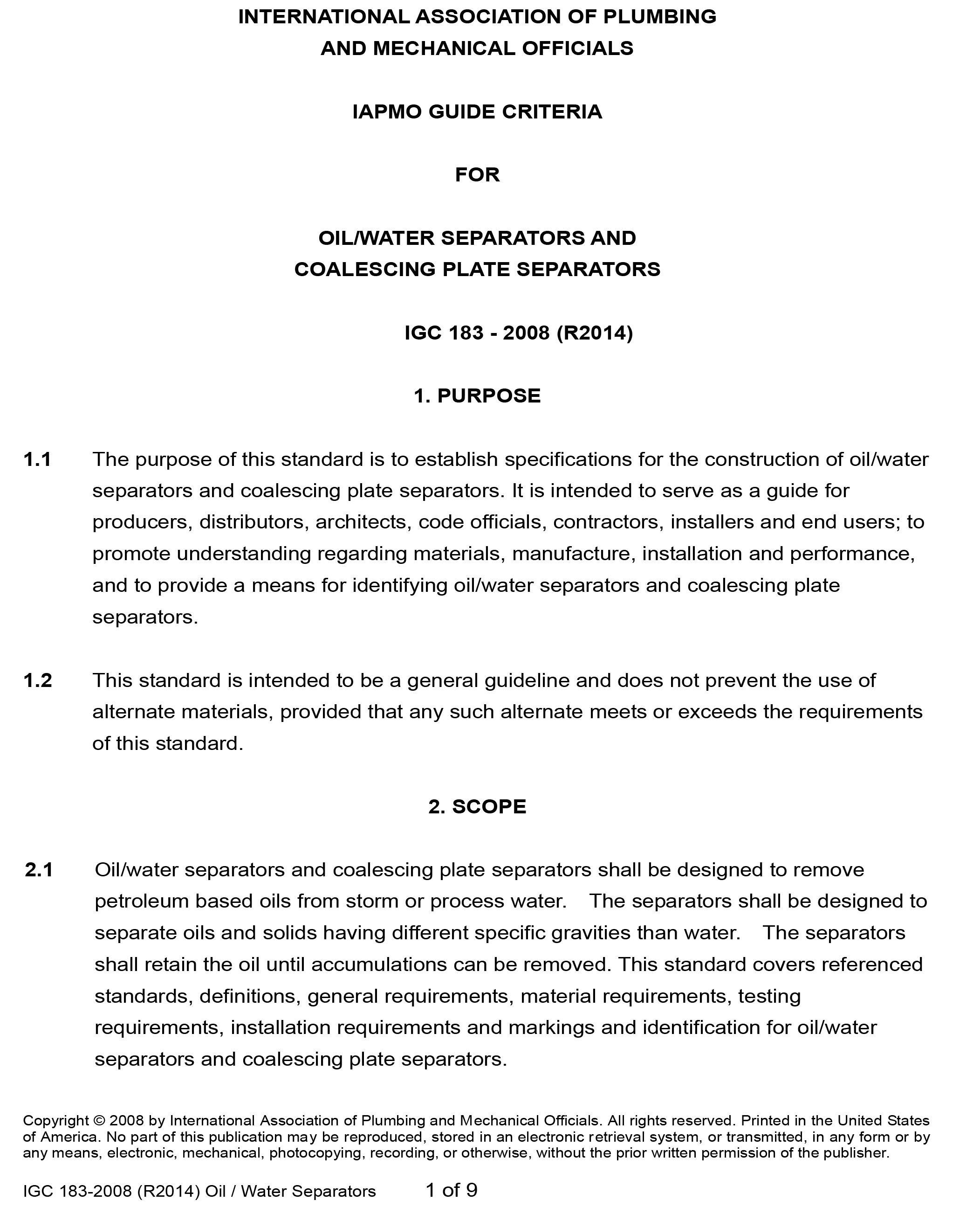 Standards PDF Cover Page