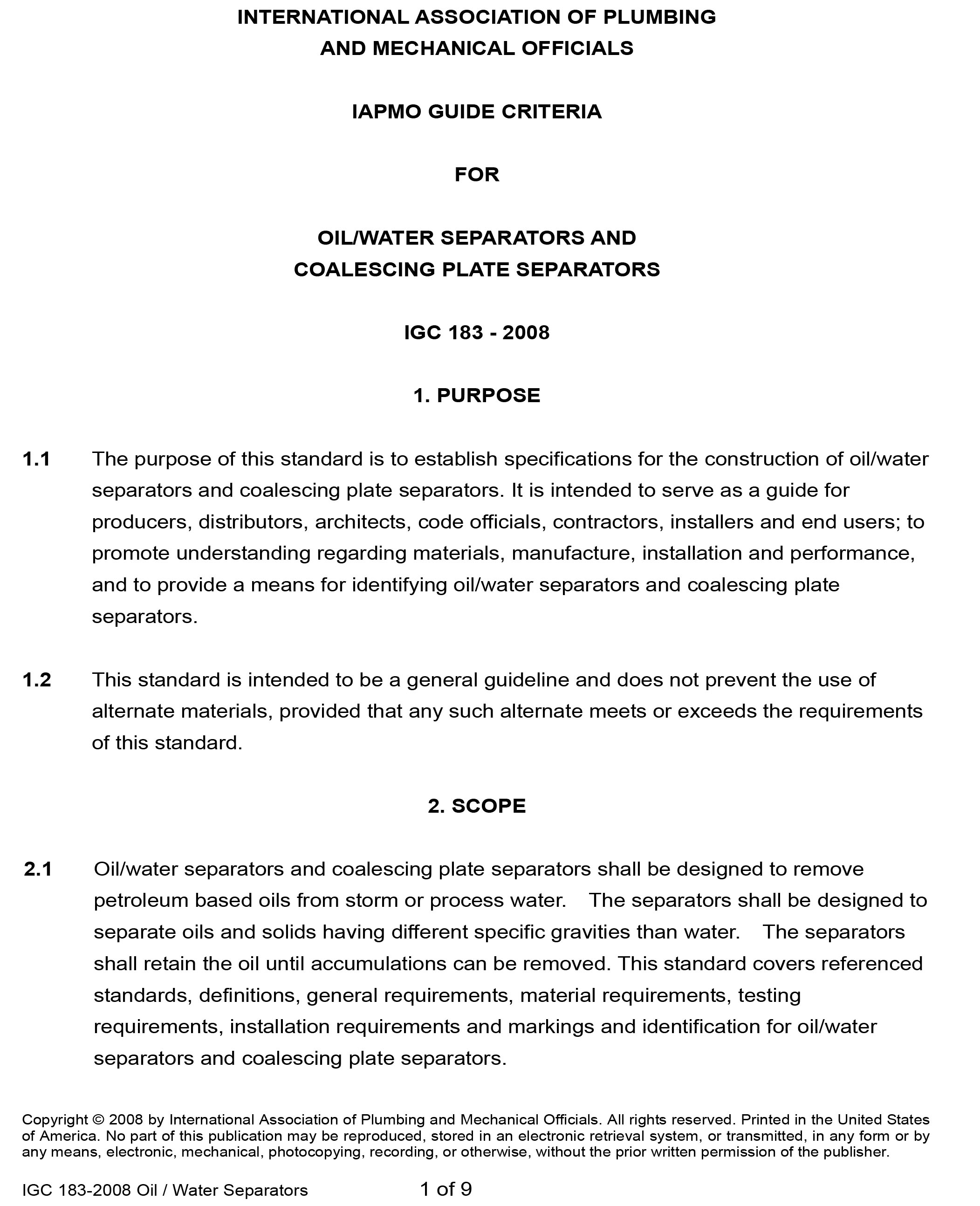 Standards PDF Cover Page