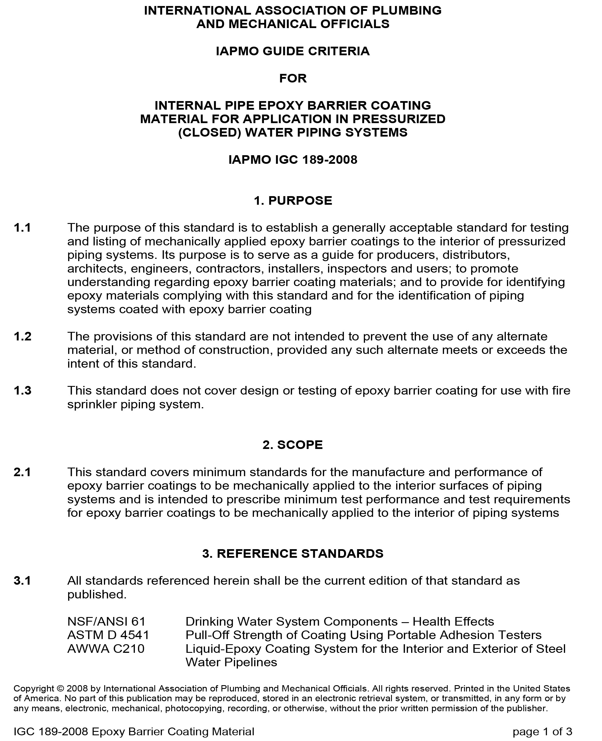 Standards PDF Cover Page
