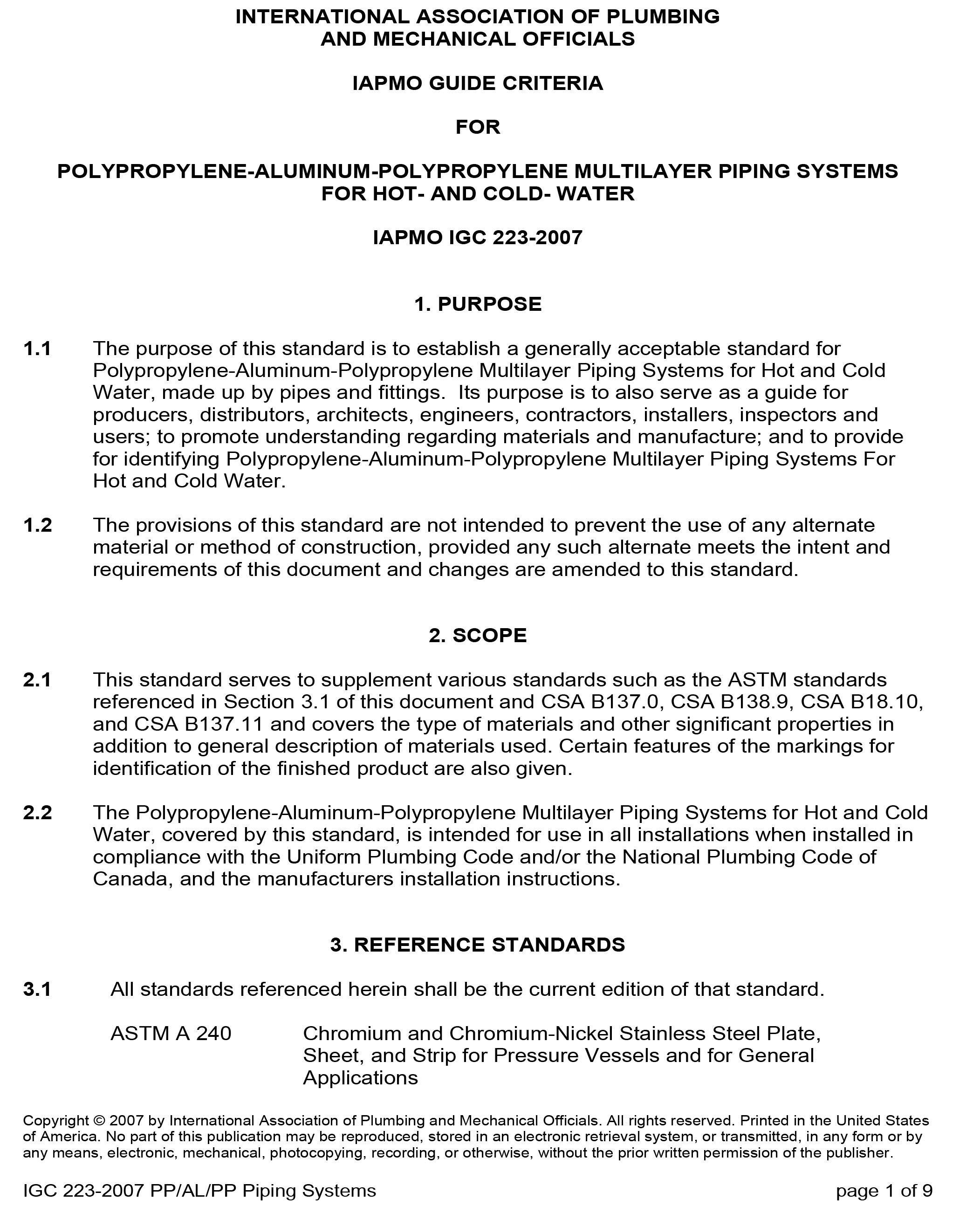 Standards PDF Cover Page