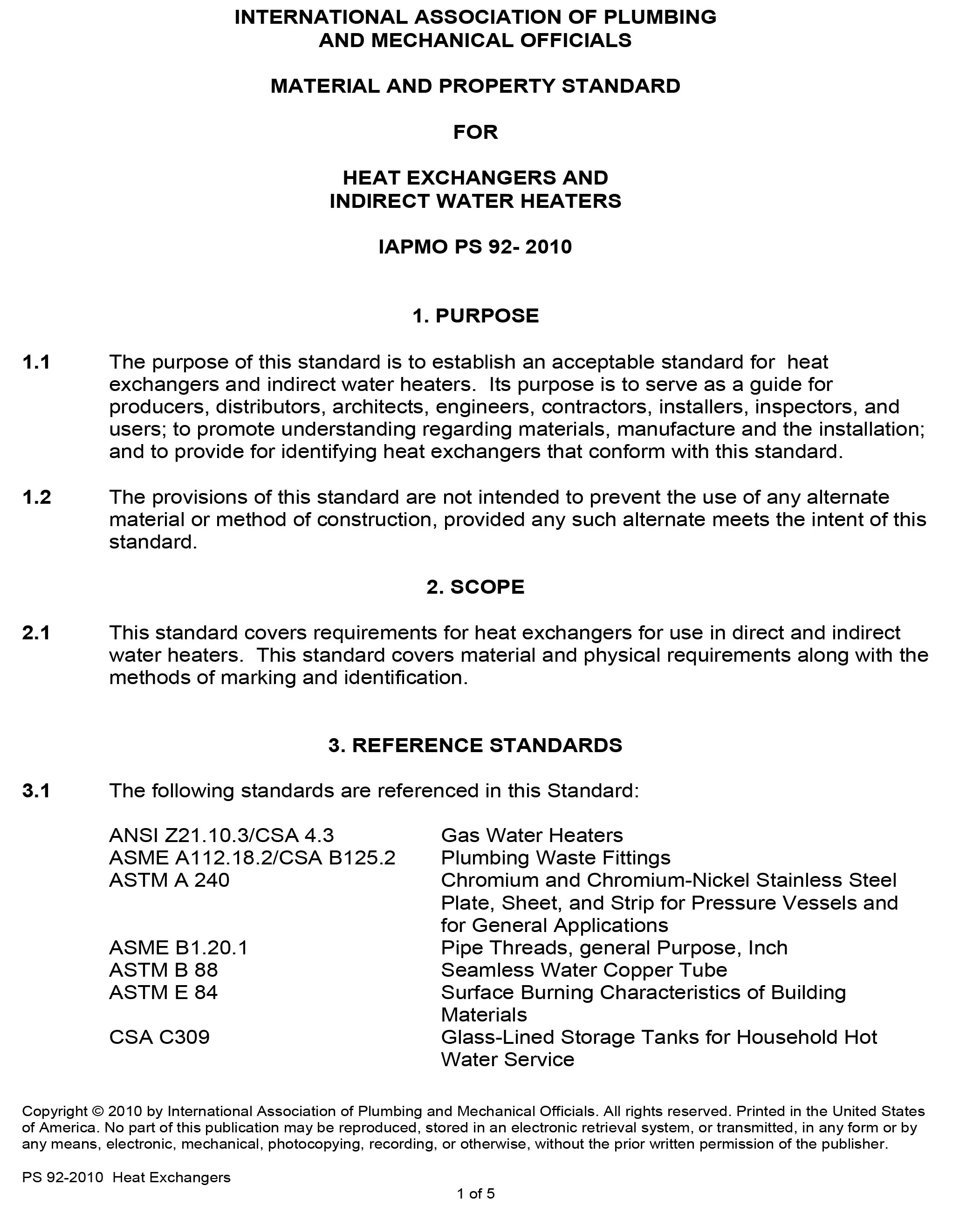 Standards PDF Cover Page