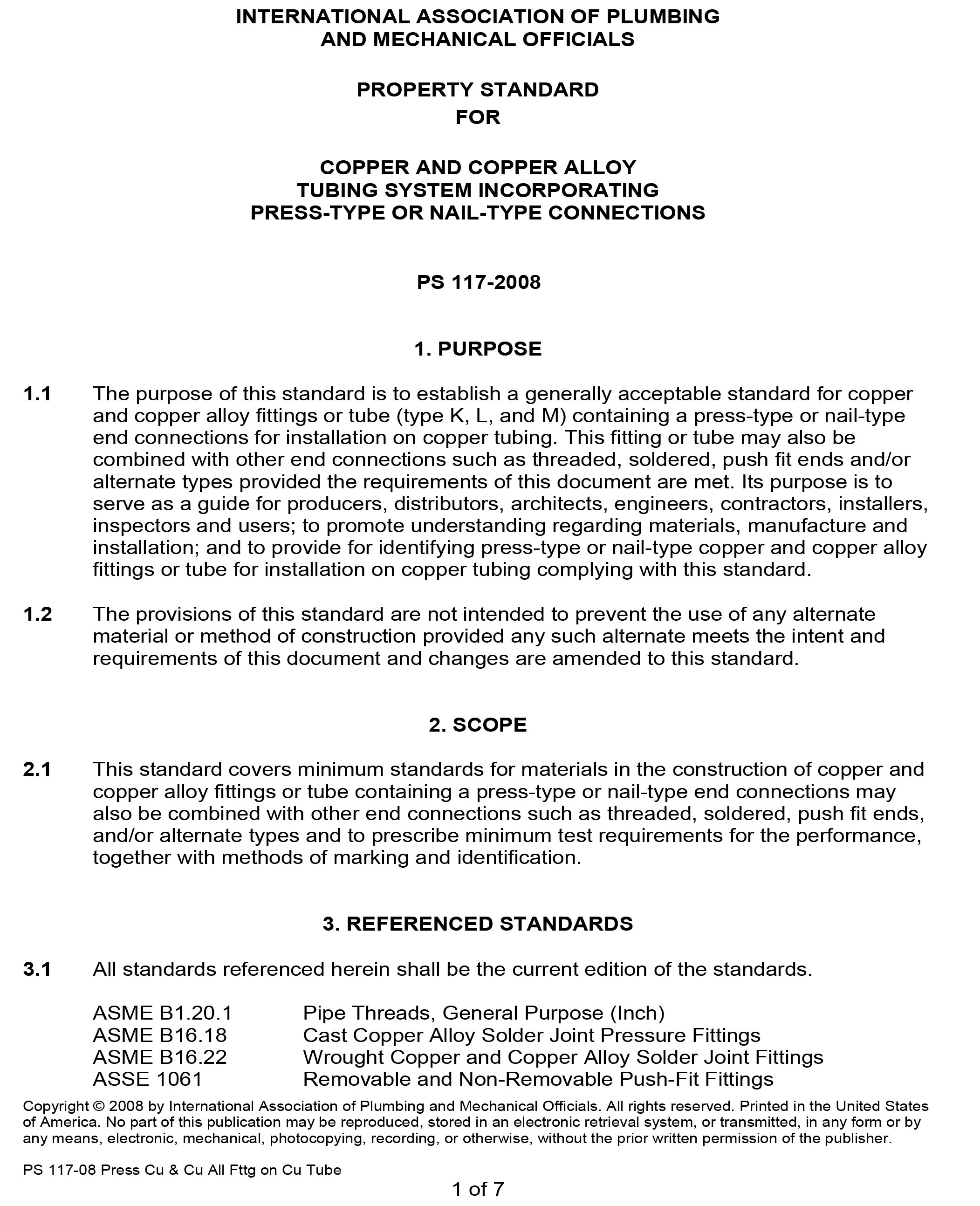 Standards PDF Cover Page