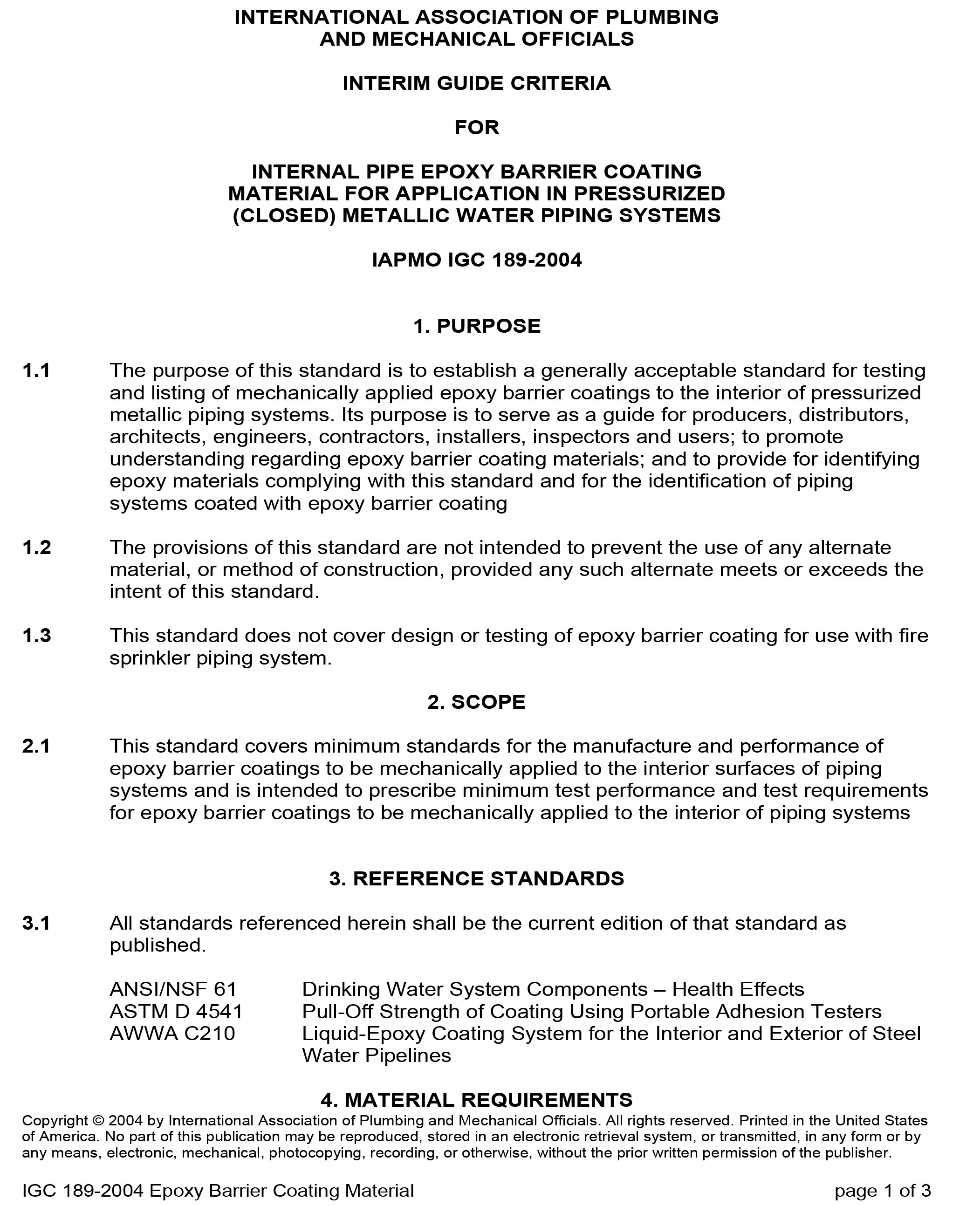 Standards PDF Cover Page