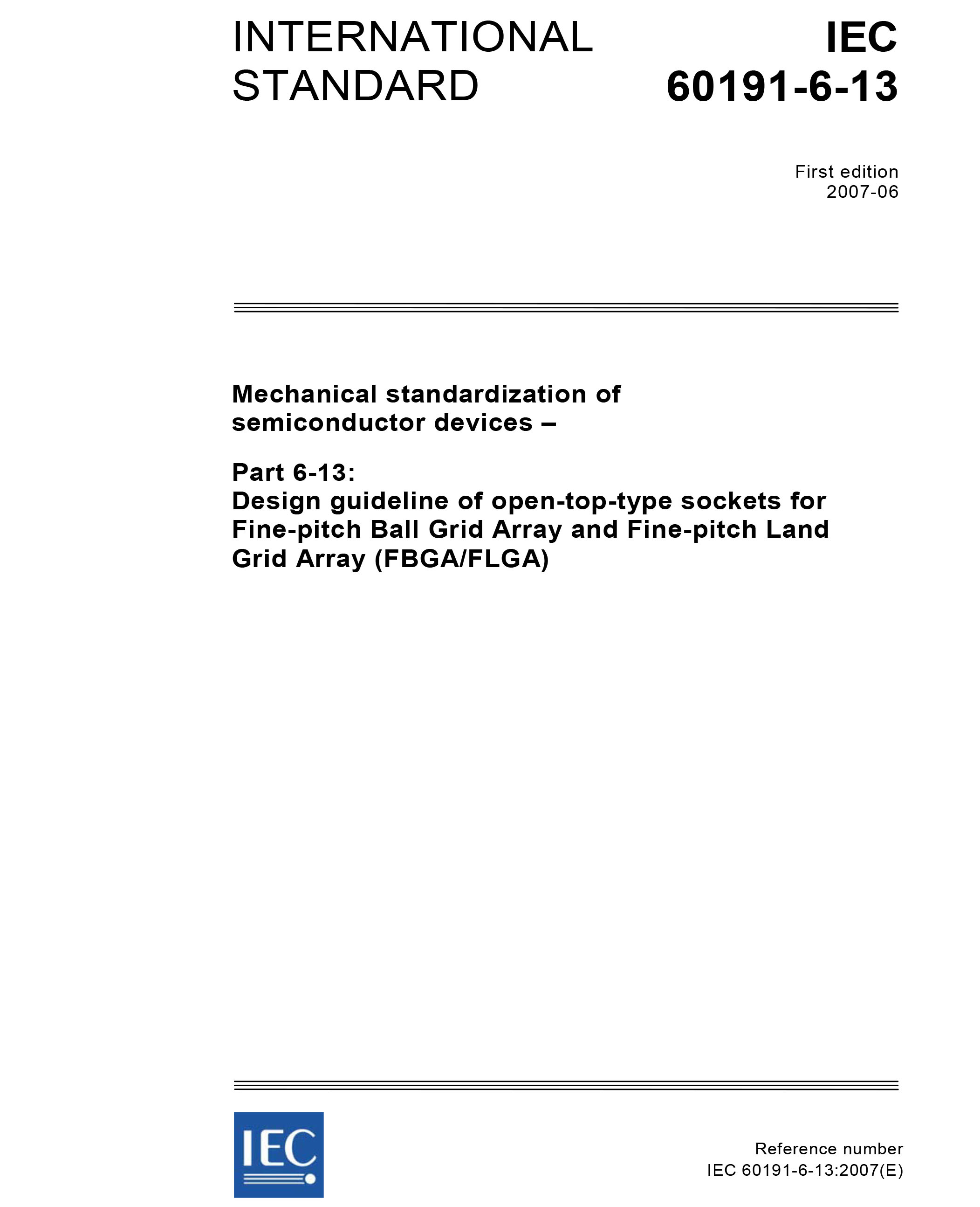 Standards PDF Cover Page