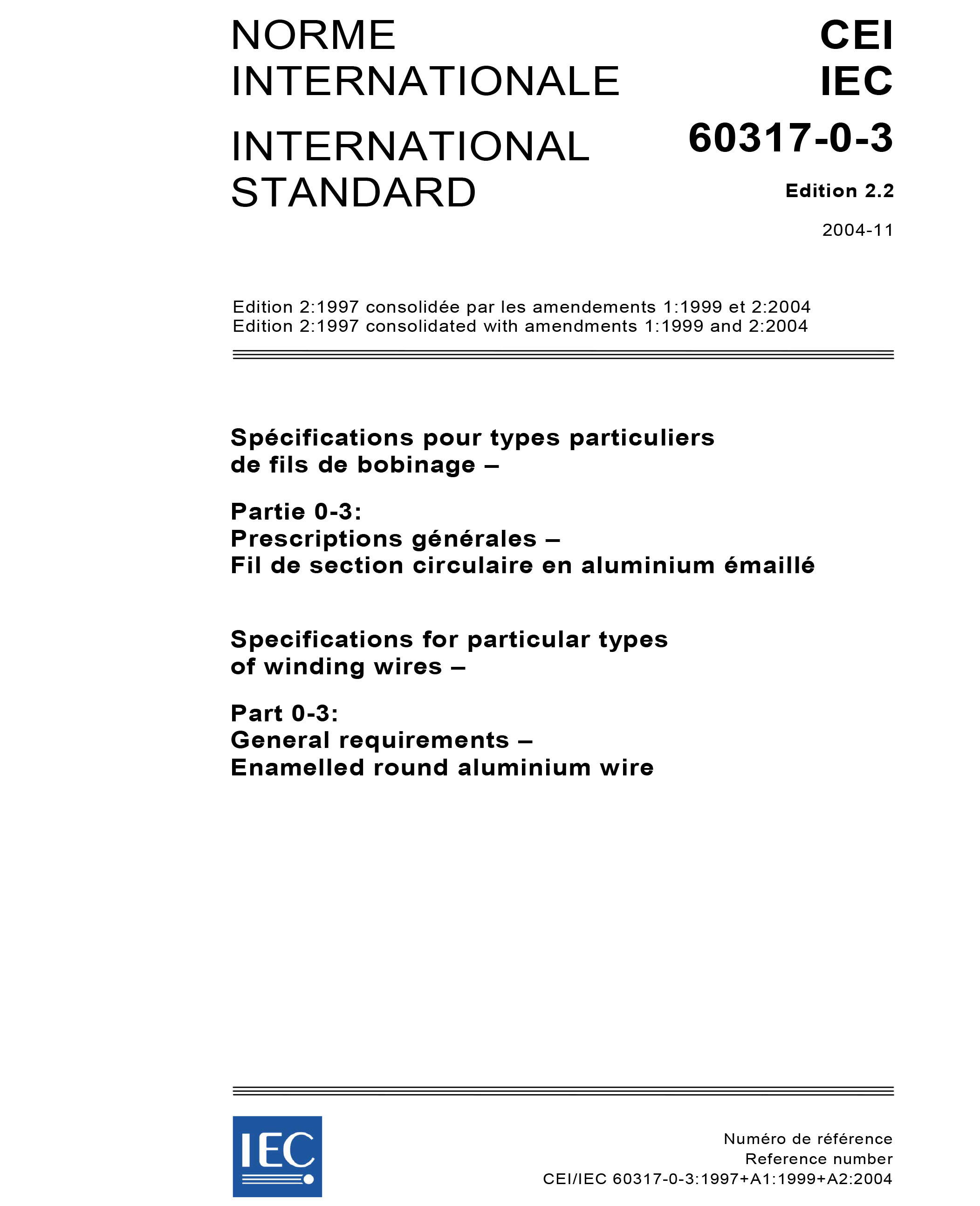 Standards PDF Cover Page