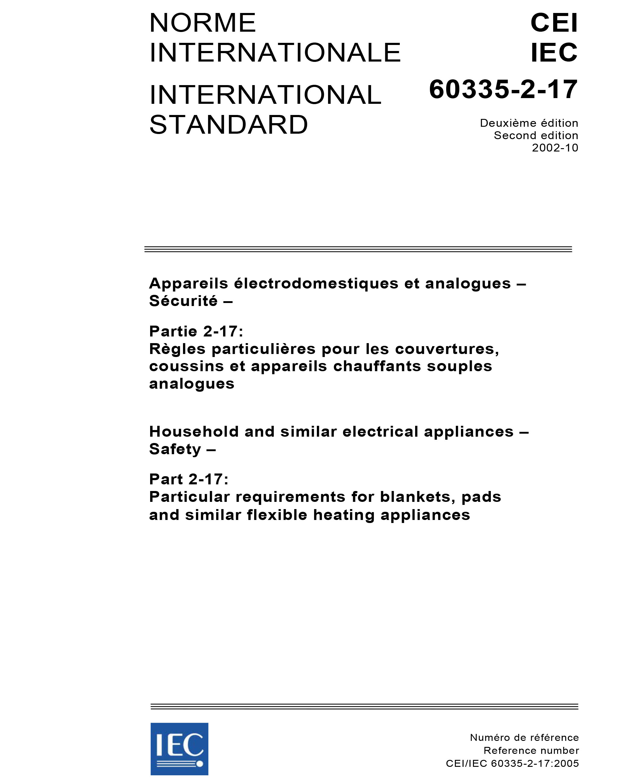 Standards PDF Cover Page