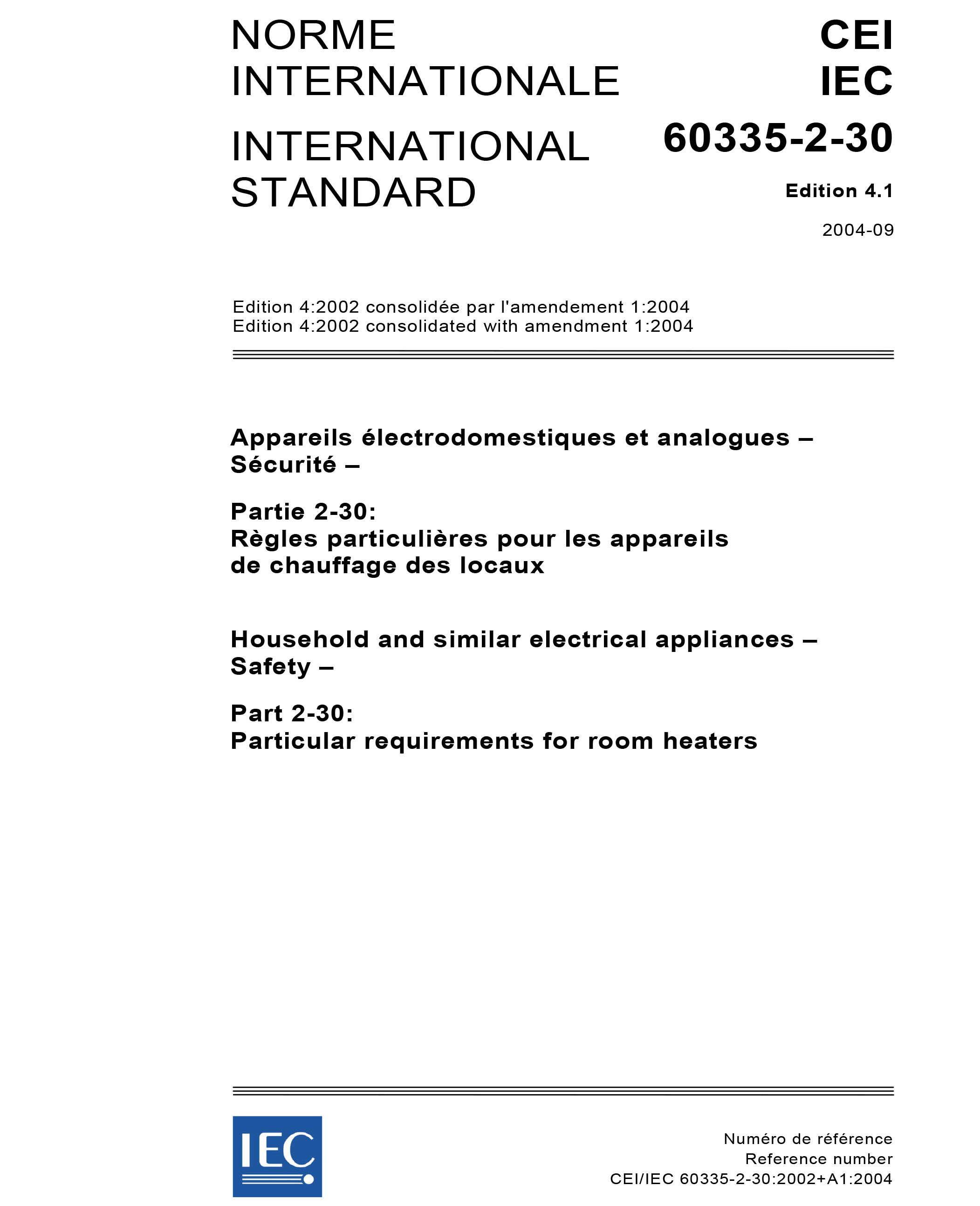 Standards PDF Cover Page